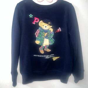 Kids Ralph Lauren Navy Polo Bear Embroidered Sweatshirt